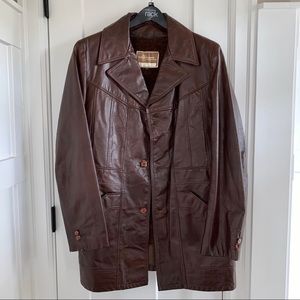 Retro 70’s leather jacket - rare find 40L